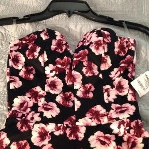 3 for $50 | Strapless Floral Skater Dress